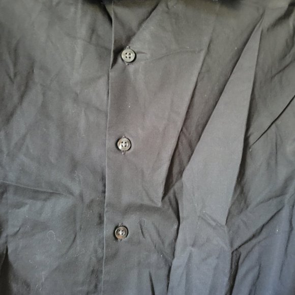 Goodfellow Black Dress Shirt Button Up Men's Small Long Sleeve Collard NWT - Picture 3 of 6